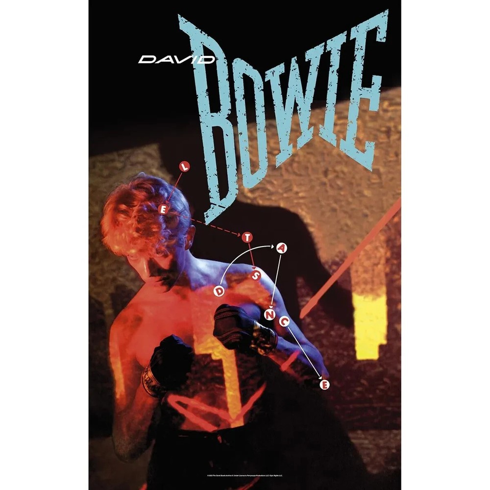 DAVID BOWIE LET'S DANCE premium textile poster / flag
