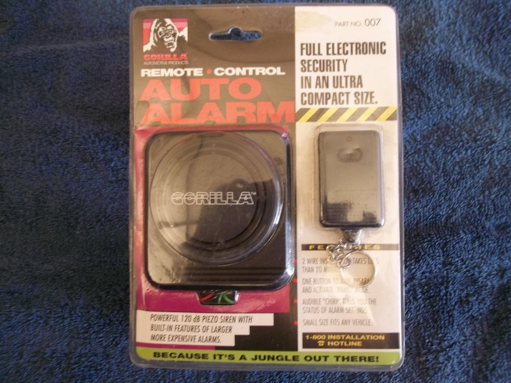 GORILLA Remote Control Auto Alarm with remote control part #007 New