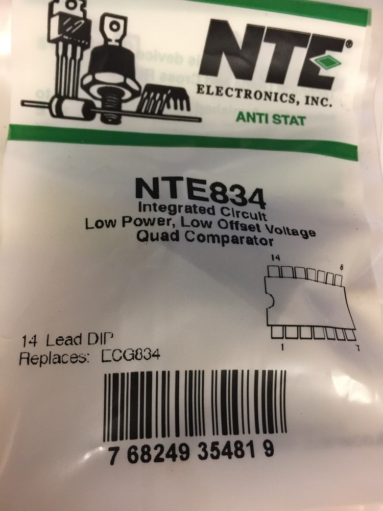NTE834 INTEGRATED CIRCUIT LOW POWER, LOW OFFSET VOLTAGE