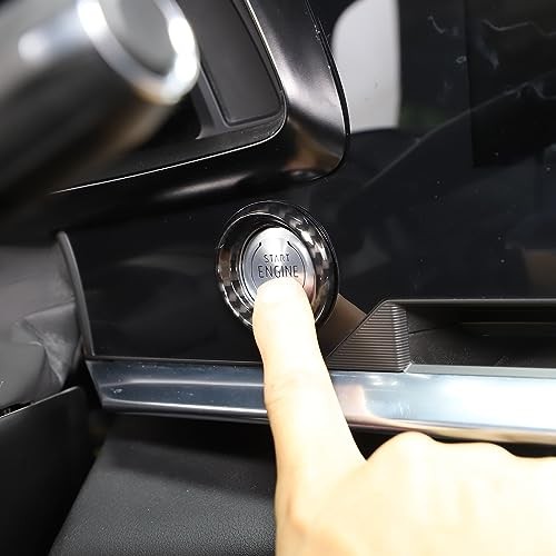 Ignition Starter Trim Ring Compatible with Corvette C8 Carbon Fiber Pattern