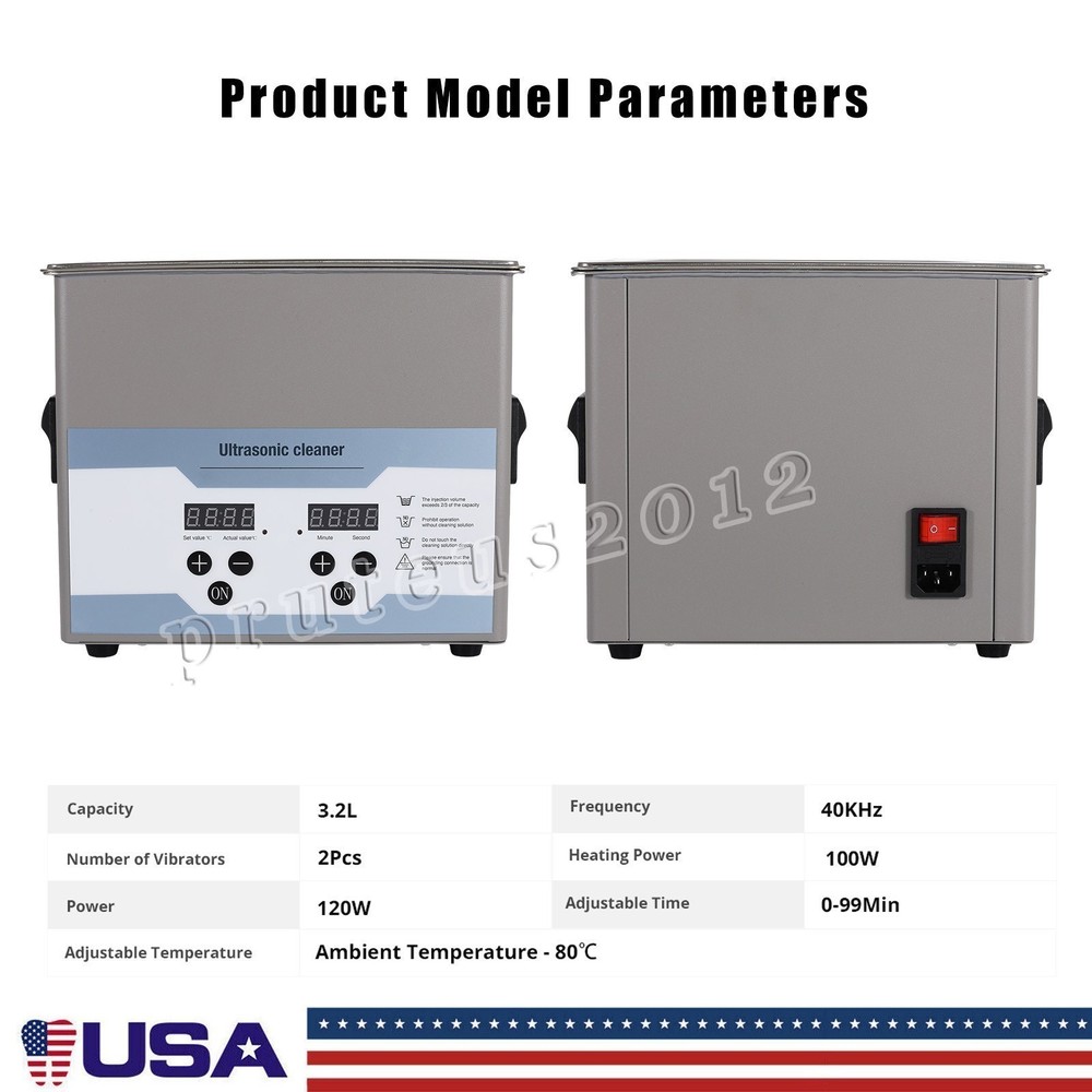3.2L Ultrasonic Cleaner with Control Panel Ultrasonic Cleaning Machine