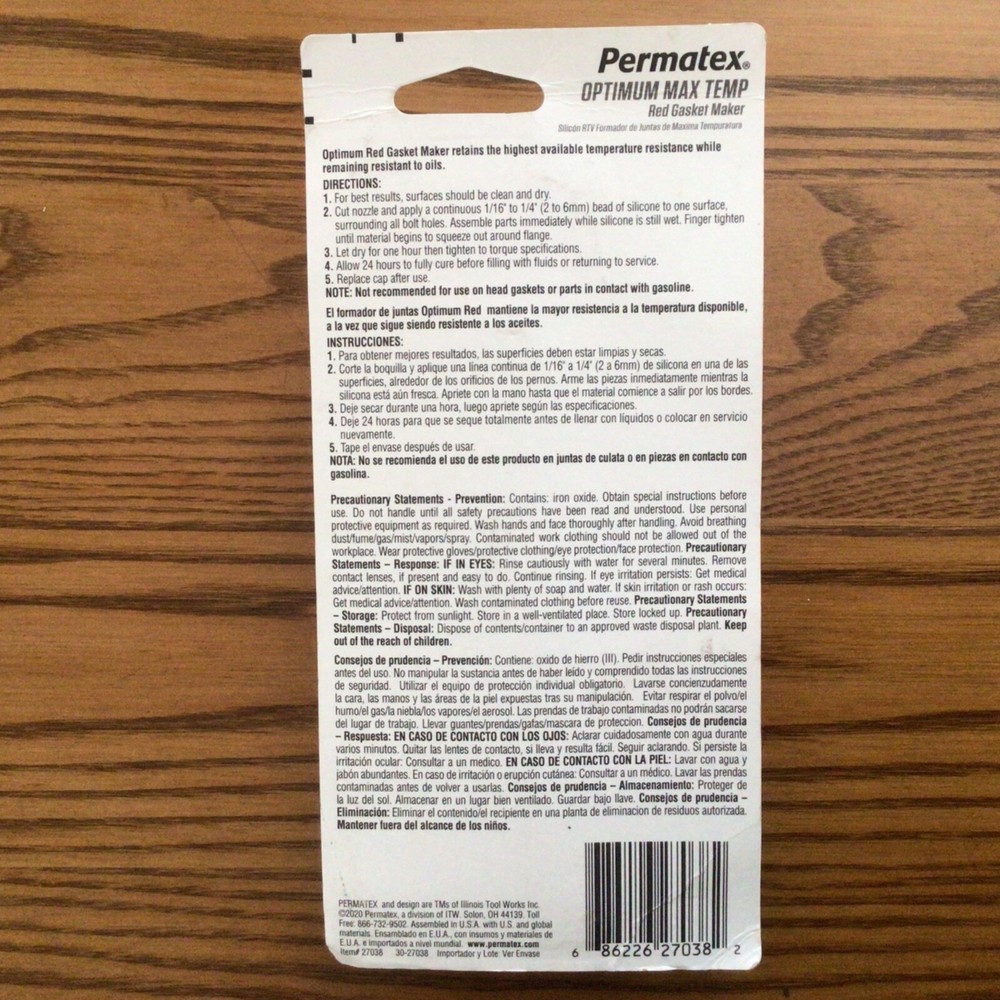 Permatex OPTIMUM Red Gasket Maker