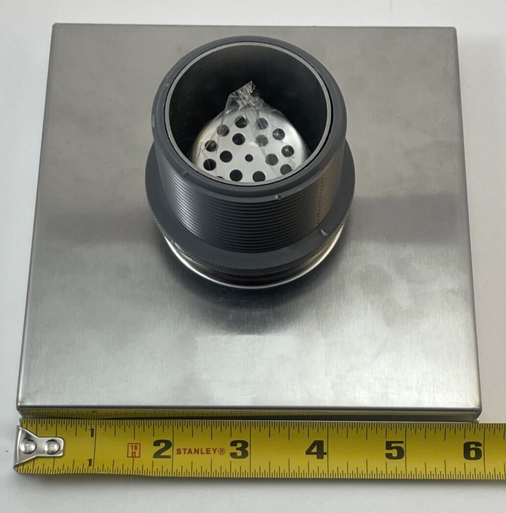 B&K 6? Zero Pattern Grating Square Model Shower Drain, Polished Chrome Open Box