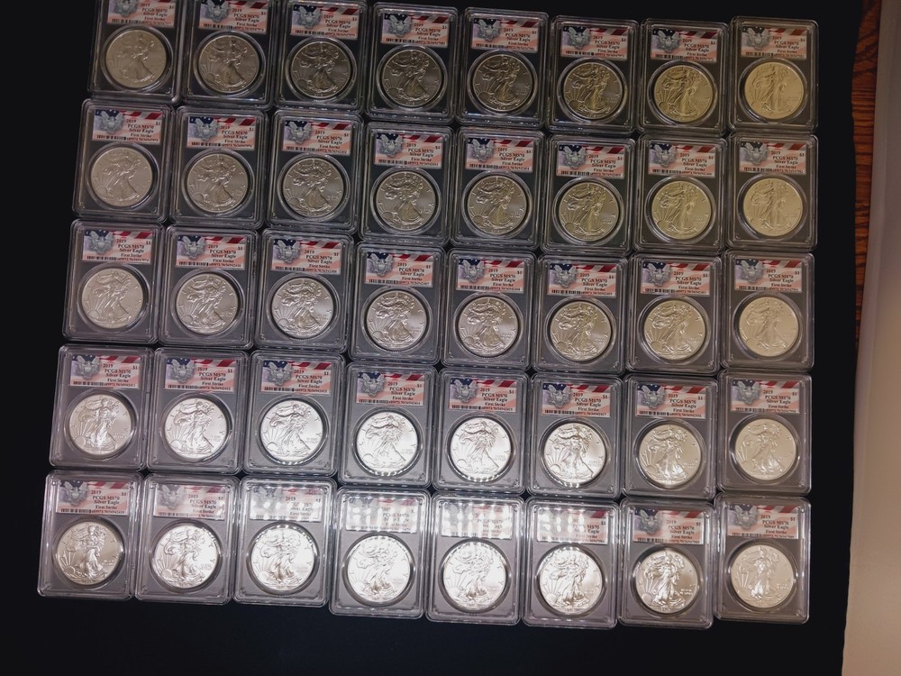 (40)2019 PCGS MS70 Silver Eagle First Strike-$190 EACH