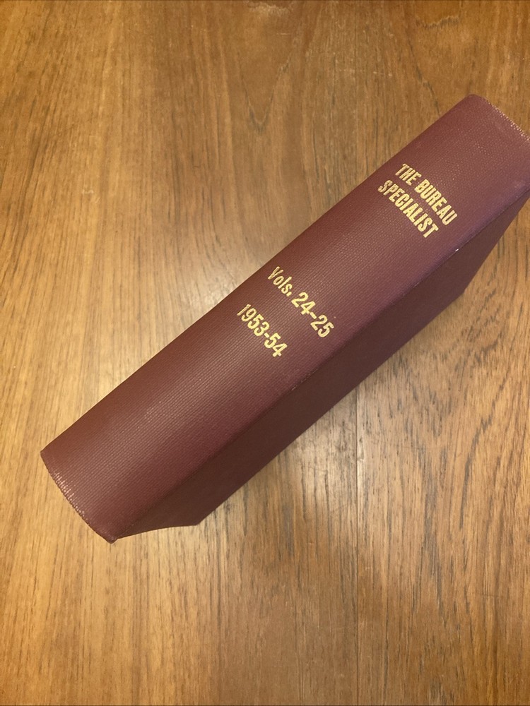 The Bureau (United States) Specialist, Vols. 24-25, 1953-54