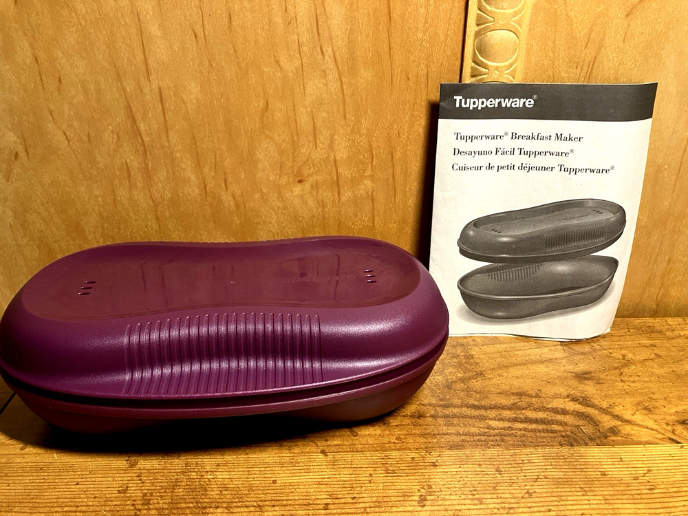 Tupperware Microwave Breakfast Maker W/2 Egg Inserts, New, OOP