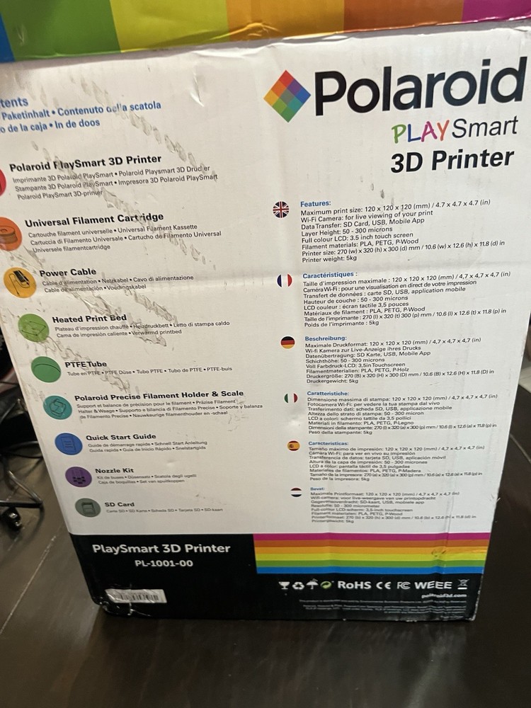 Polaroid PlaySmart 3D Printer SET-Parts Only see decription