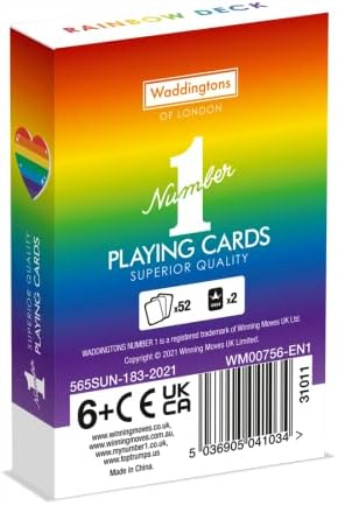 Winning Moves Games Waddingtons No 1 Rainbow Playing Cards New!