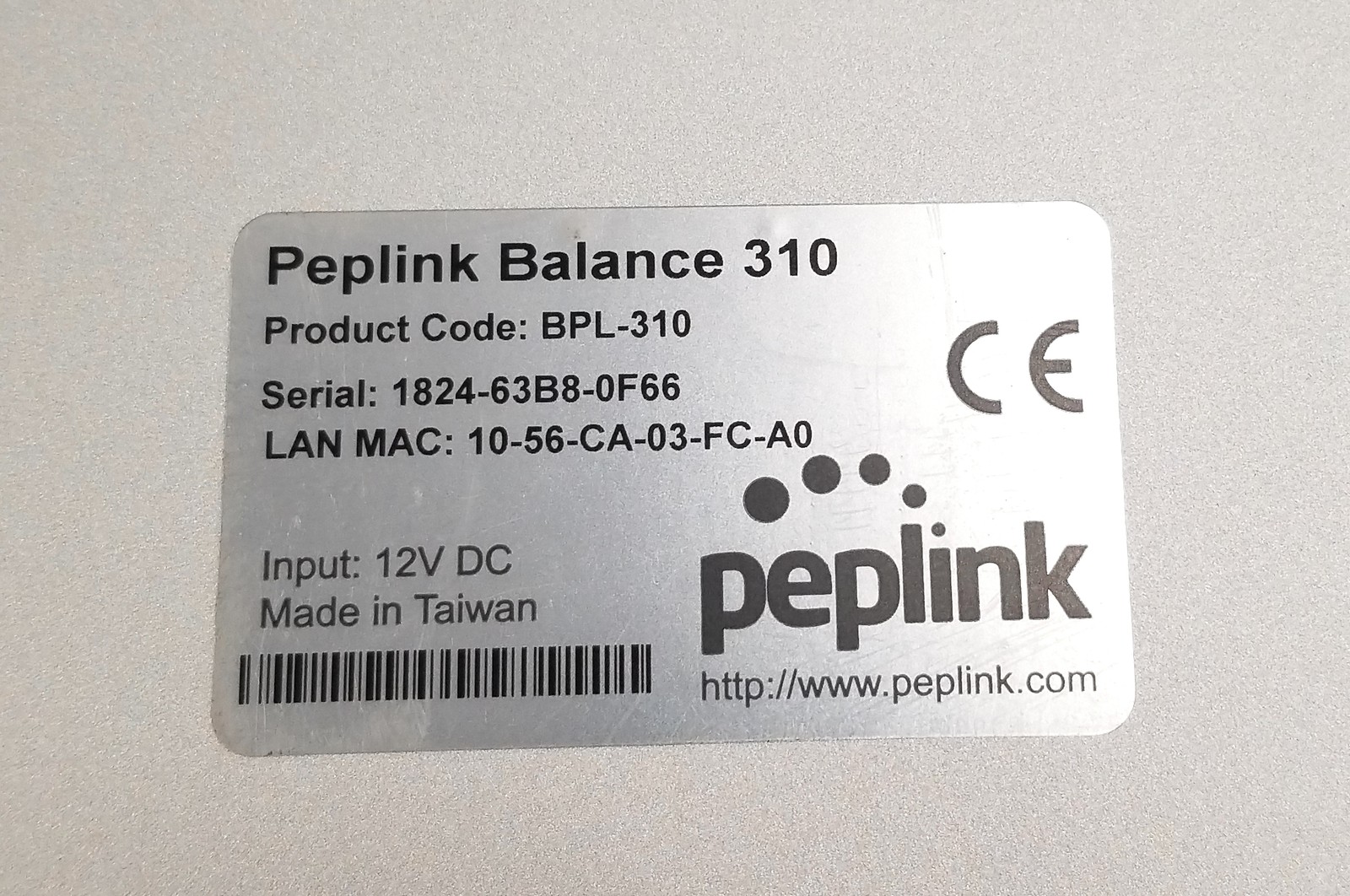 Peplink Balance 310 BPL-310 Multi-WAN Enterprise Router Load Balancer VPN