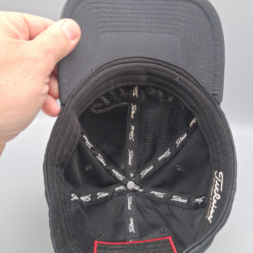 Titleist Pro V1 FJ Black Adjustable Strap Back Golf Hat Cap