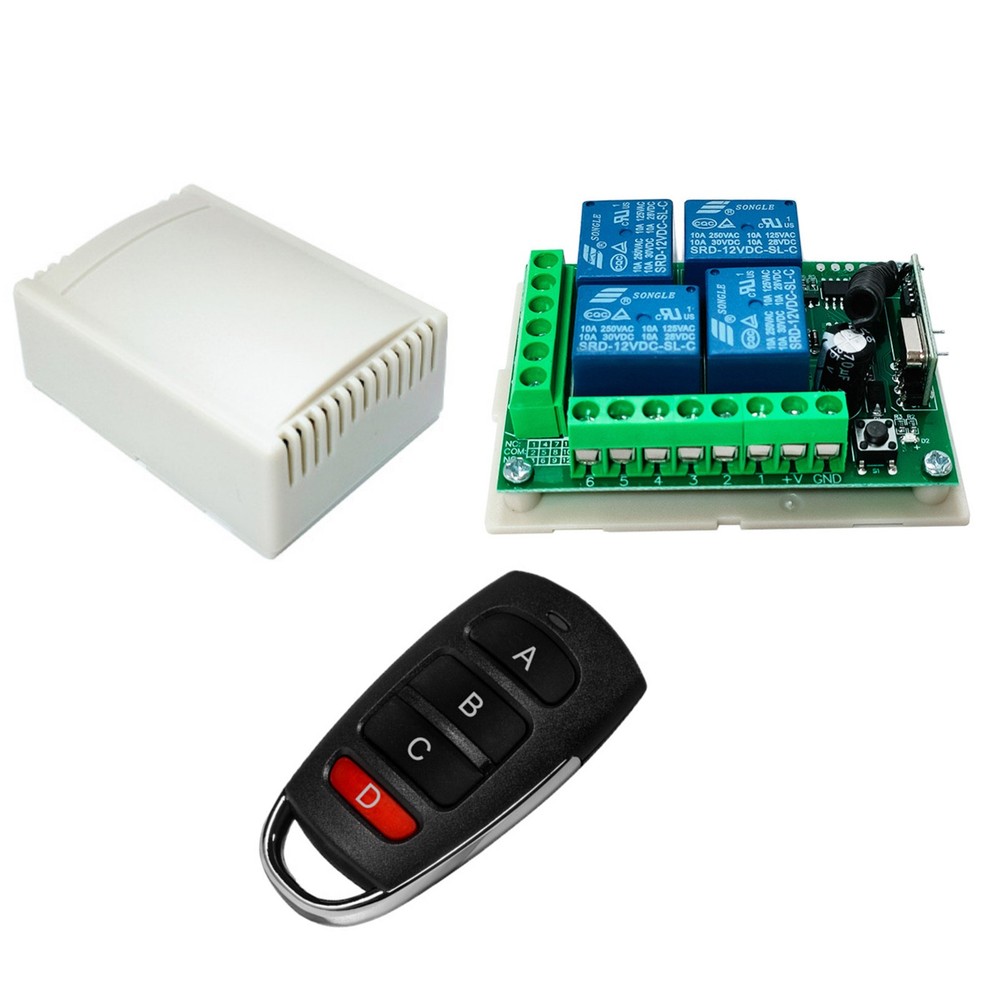 4CH Channel Switch Transmitter+Receiver Wireless Remote Control 0.25 Pounds
