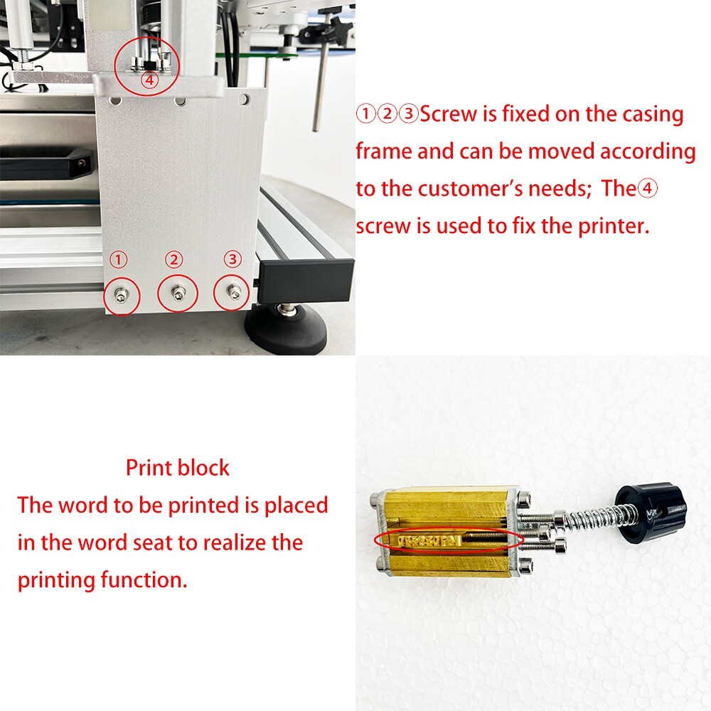Auto Round Bottle Labeling Machine W/ Printer&39.3"Bottle Accumulation Table110V