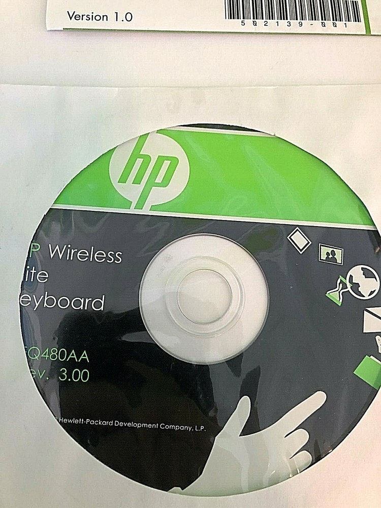 HP Wireless Keyboard  FQ480AA Driver Disc and Instructions