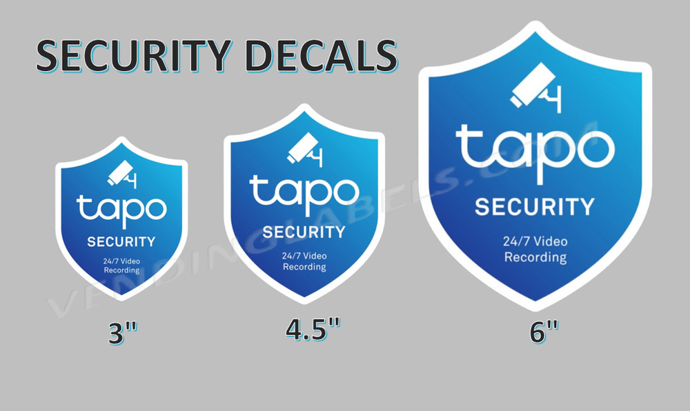 Tapo Decal Sticker Security Camera Door Window Size