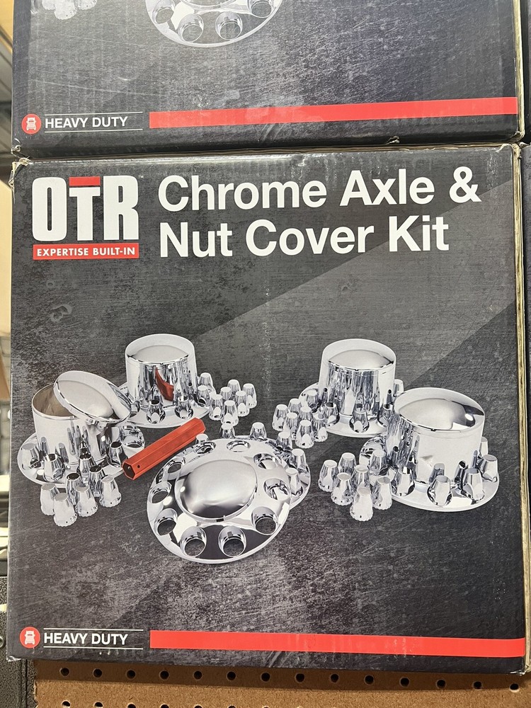 OTR CHROME AXLE & NUT COVER KIT