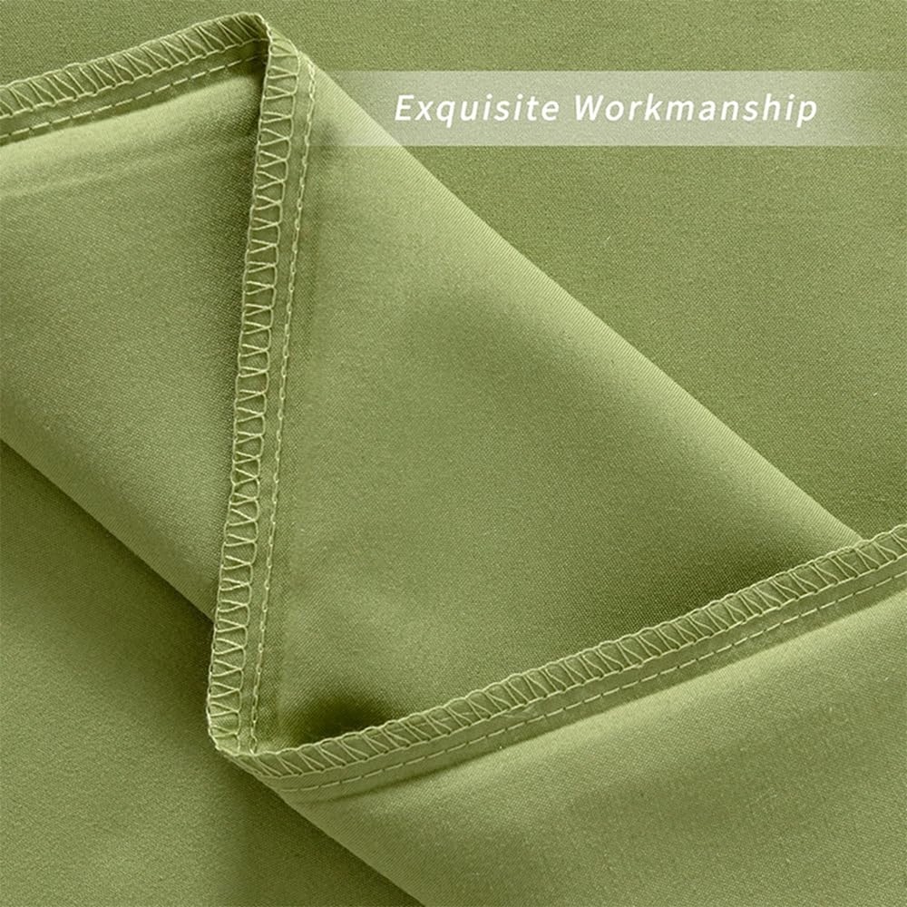 2 Pack Microfiber Zipper Pillowcases, Soft Comfortable Not Shrink Olive Green...