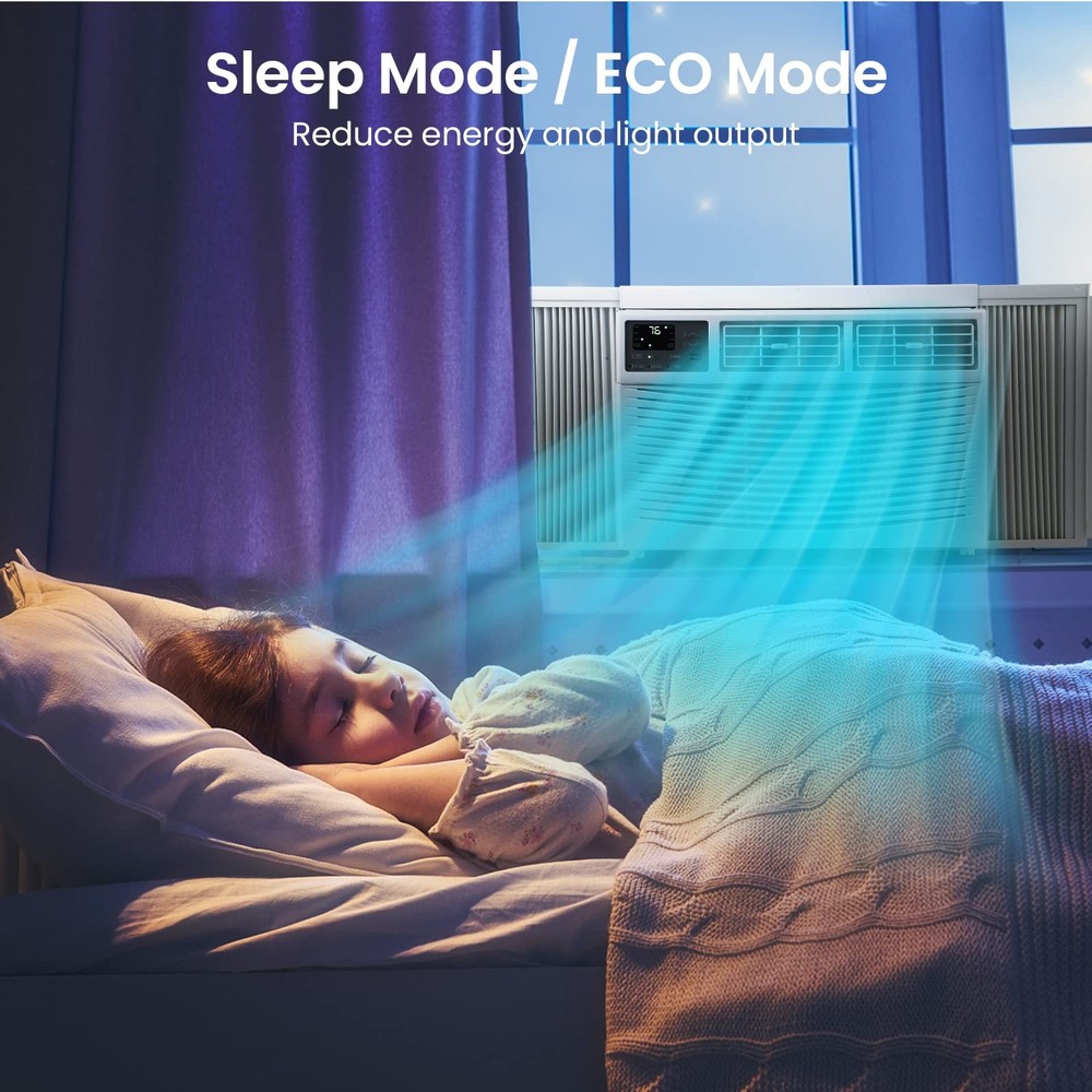 8000 BTU Smart Window Air Conditioner, Window AC Unit with Remote/App Control US