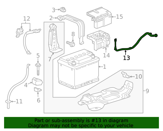 Genuine GM Positive Cable 84076316