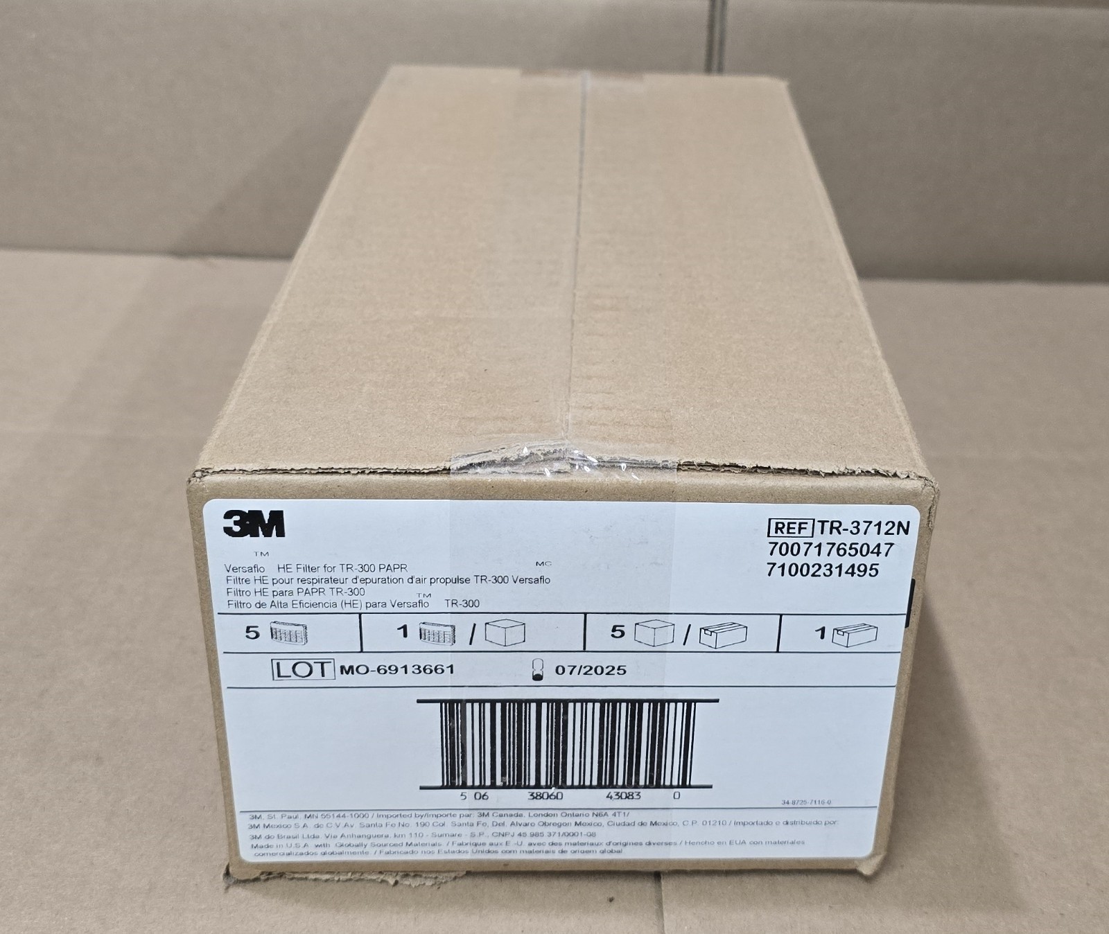 3M HE Filter TR-3712N for Versaflo TR-300 Series PAPR