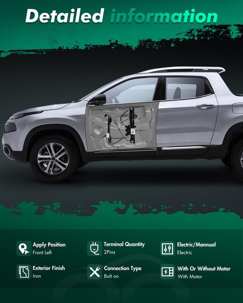 Power Window Regulator Motor Fit 2012-2018 Focus Front Left 751-775