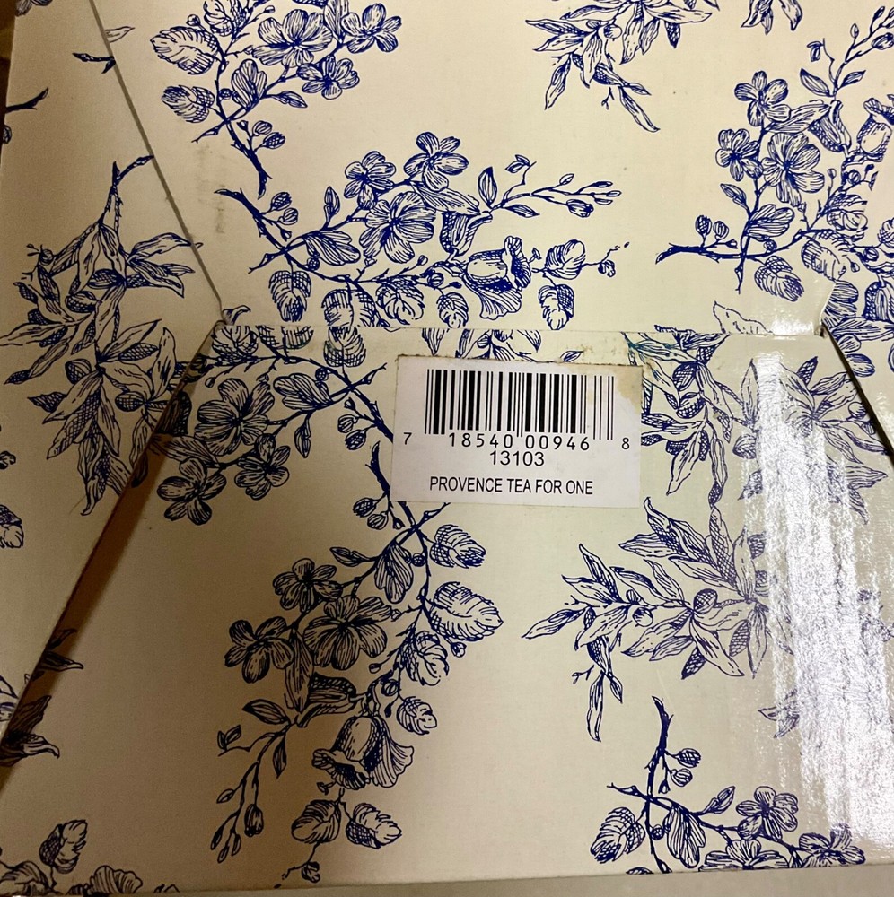 MUD PIE " Province" blue / white tea for one NIB