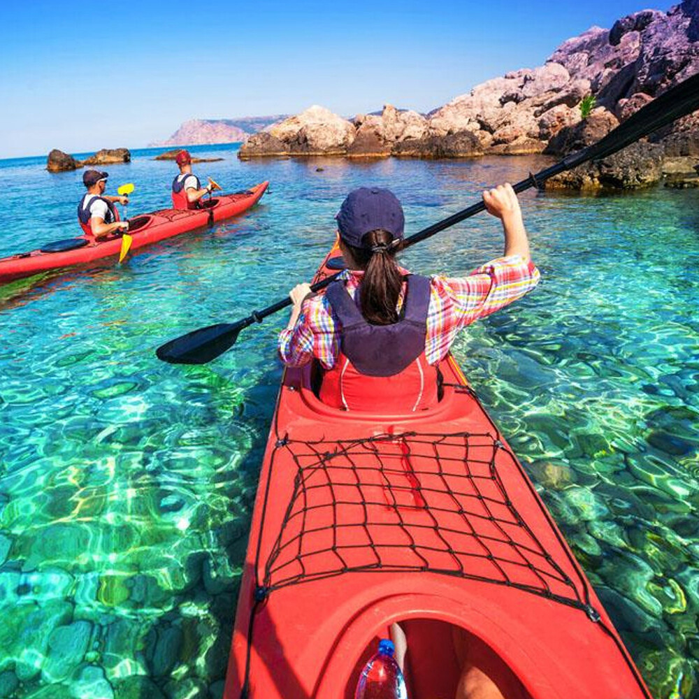 Double-Ended Kayak Paddle 220cm Detachable Lightweight Aluminum Canoe Afloat Oar