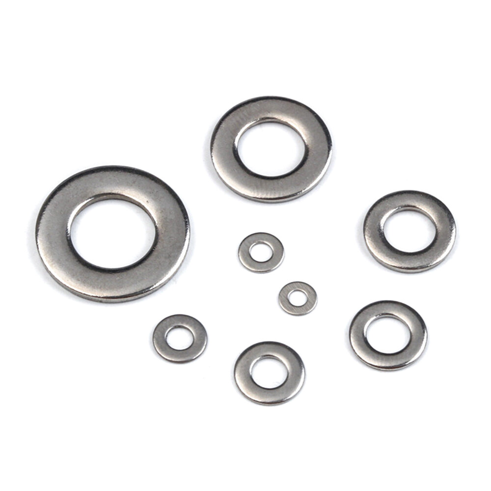 360pcs 8 Sizes Stainless Steel Flat Washers Assortment Set Kit with Storage E2R0
