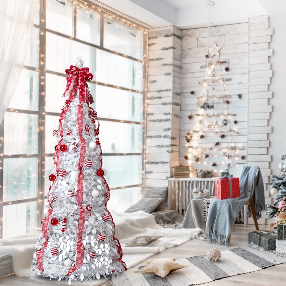 6 FT Fully Decorated Pre-lit Christmas Tree