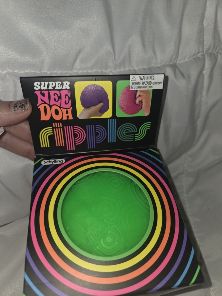 New Authentic Schylling NeeDoh Super Ripples Green, a mega-sized squishy ball