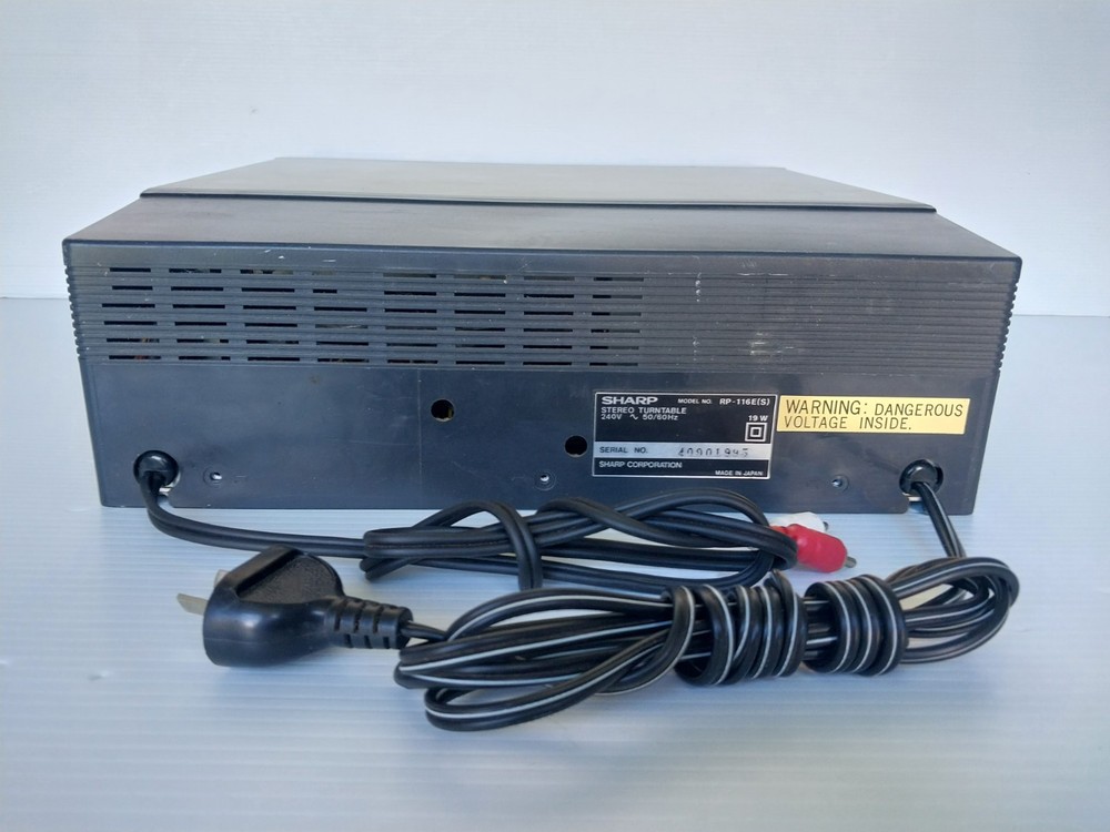 Vintage Sharp Automatic Turntable Front Loading Plays Both Sides RP-116 Japan