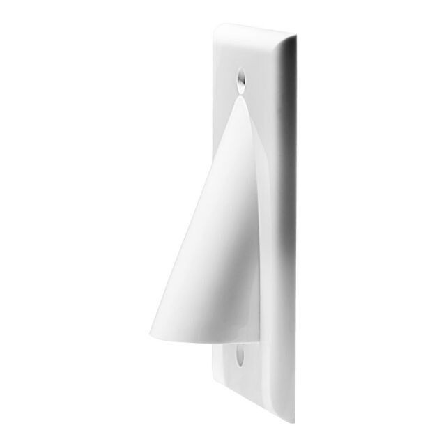 Pass Through Wall Plate Single Gang, White