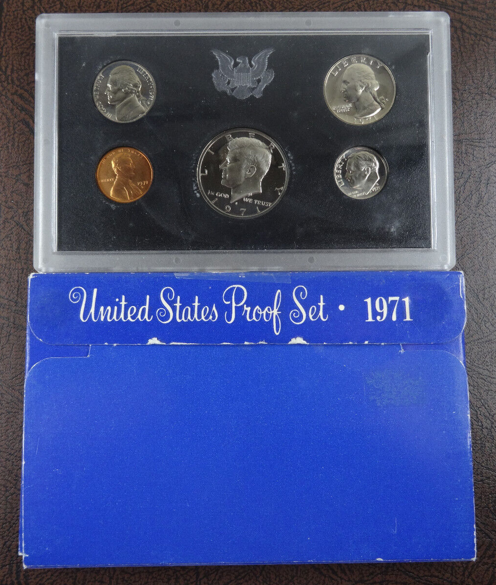 1971-S US Mint Proof Set 5 Coin Set OGP Original Government Packaging