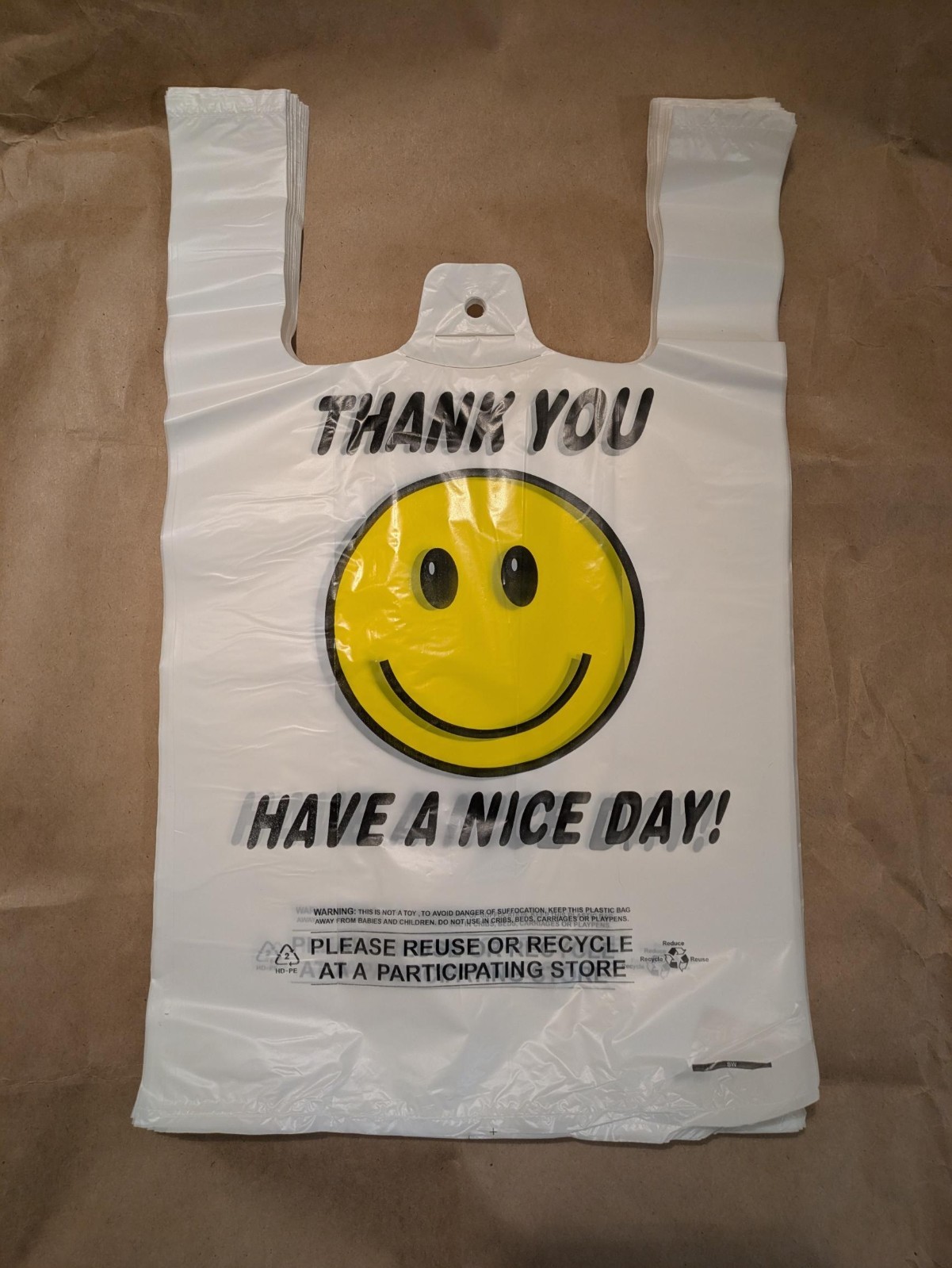 200 Medium T Shirt Carry Out Retail Supermarket Grocery Plastic Shopping Bags