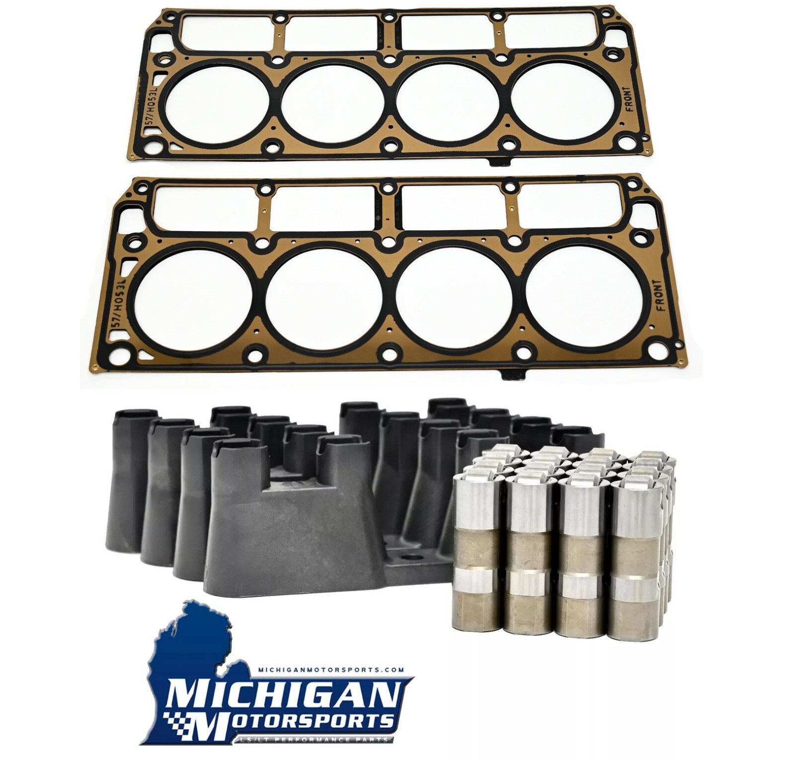 LS1 4.8L 5.3L 5.7L MLS Cylinder Head Gaskets with Delphi Lifters and Guide Trays