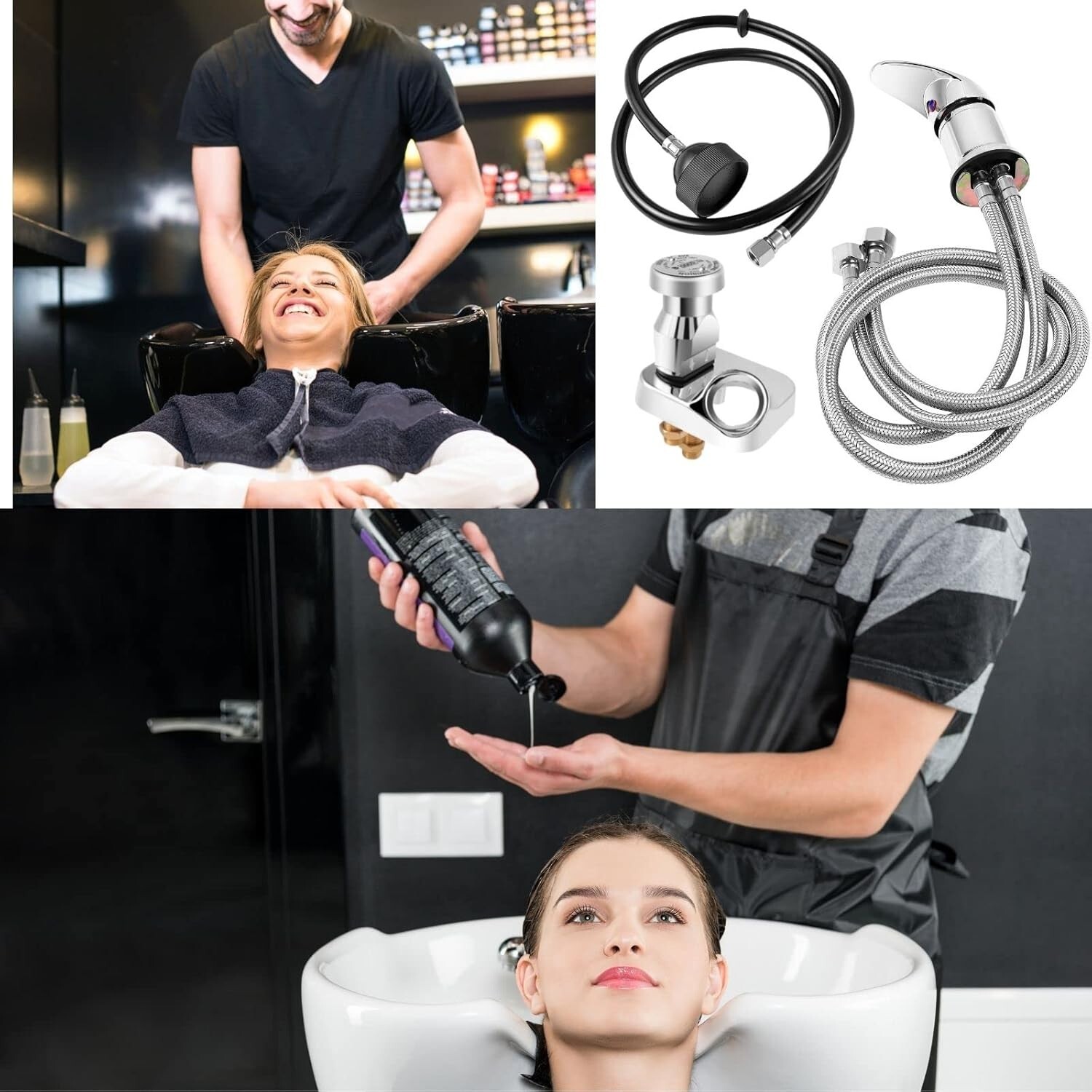 UPC Certified Salon Shampoo Bowl Faucet, Sprayer & Vacuum Breaker NEW FULL KIT!