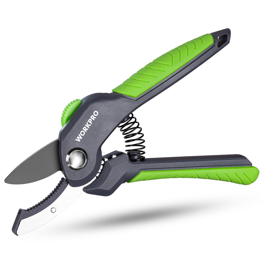 WORKPRO 8.5" Anvil Pruning Shear Handheld Gardening Shears with Ergonomic Handle