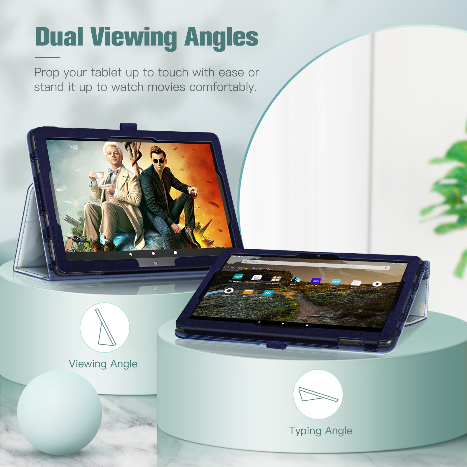 For Fire HD 10 /HD 10 Plus 11th Gen 2021 Smart Case Slim Fit Standing Cover