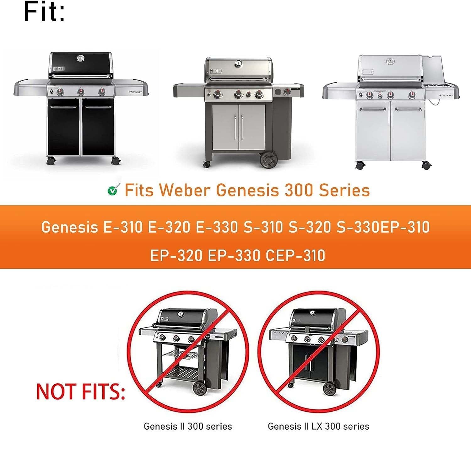 Grill Griddle 7566 Griddle Replacement Parts Cast Iron Griddle for Weber Gene...