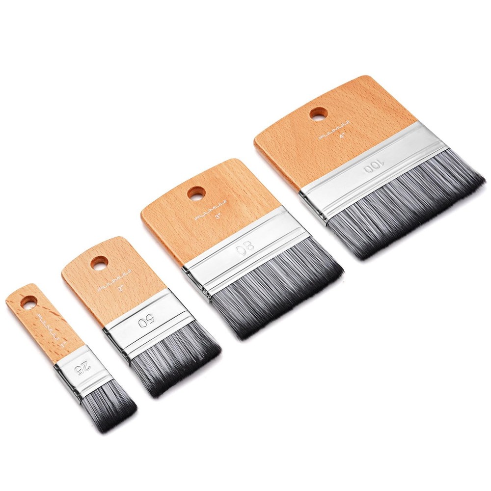 4pcs Flat Paddle Paint Brush Set, Scale Brushes, Large Paint Brush, Wide Flat...