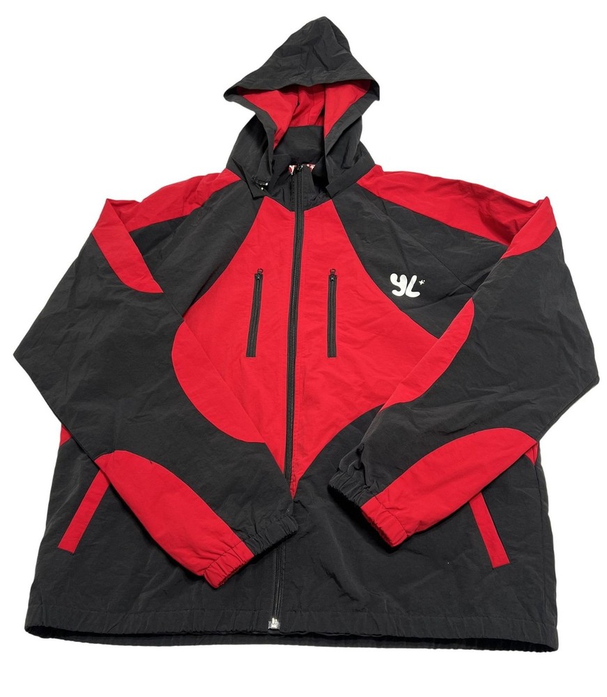 YL Collective Track Jacket in Red Black