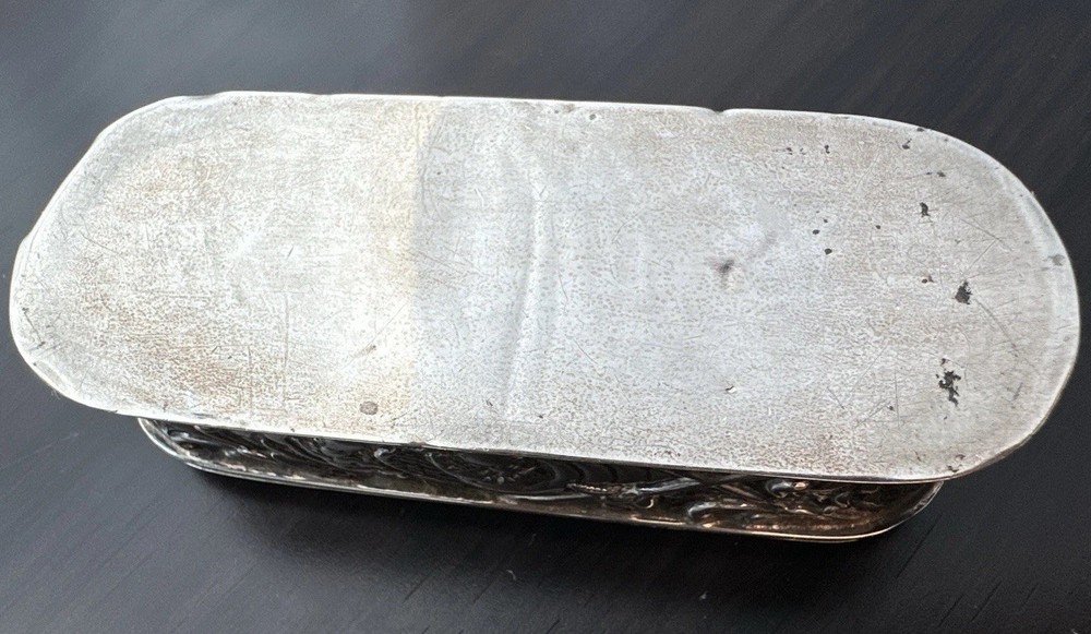 Antique Solid Silver Trinket Box Reynolds Angels c.1903