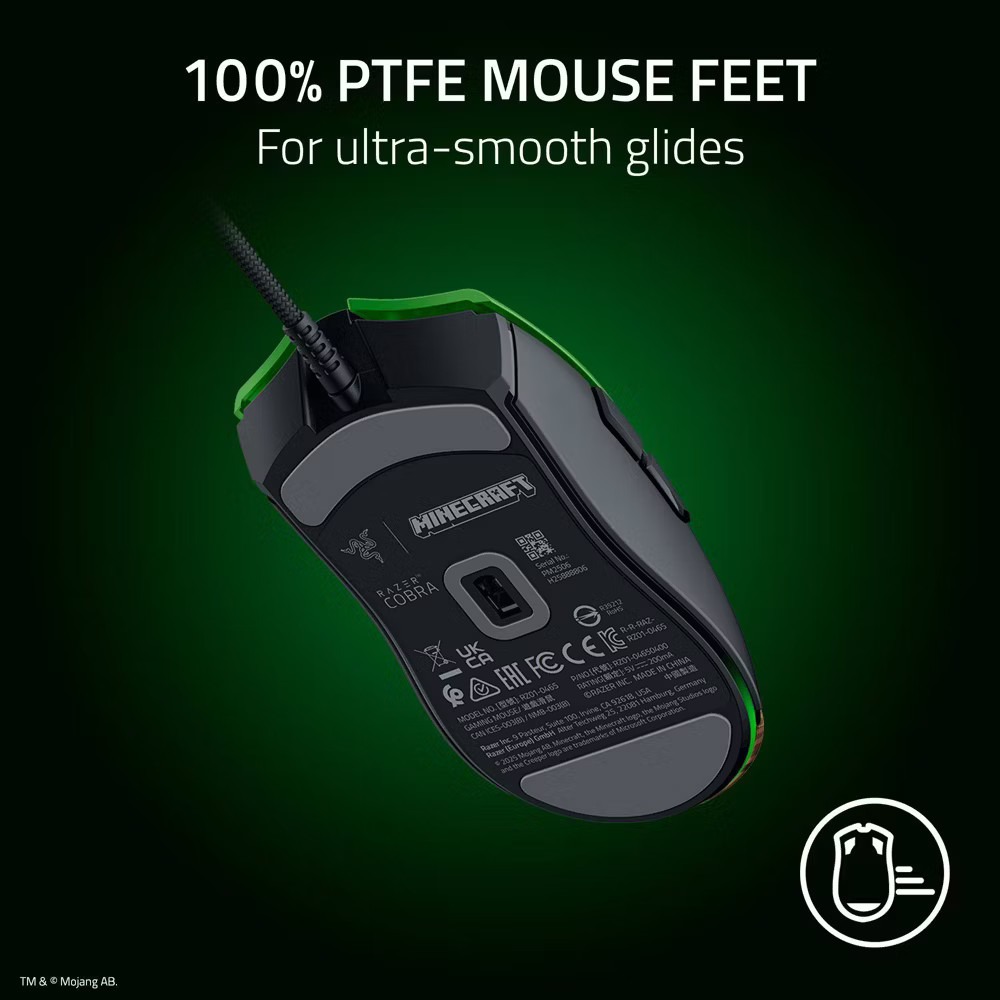 Razer Cobra Customizable Gaming Mouse - Minecraft Edition: Wired Precision