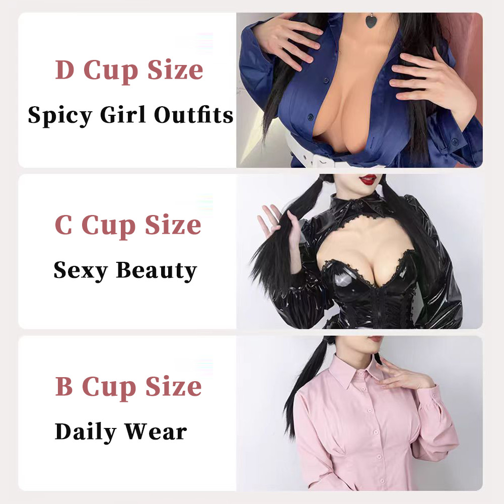 B-S Cup Silicone Breast Forms Breastplate Fake Boobs For Drag Queen Crossdresser
