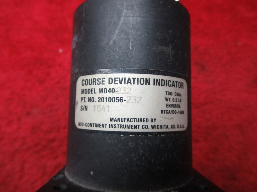 Mid-Continent Instruments, MD40-232 Course Deviation Indicator PN 2010056-232