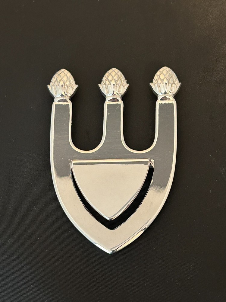 SHEFFIELD SILVER PLATED PINECONE TIPPED TRIDENT BOOK MARK - MADE IN ITALY -