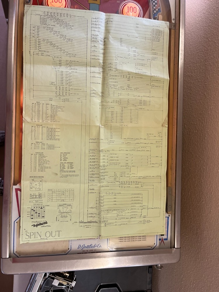 Pinball machine, complete with documents, working, full size