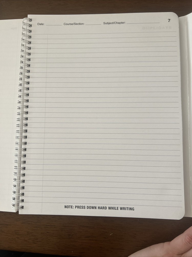 Carbonless Notebook BookFactory Note Taking Notebook