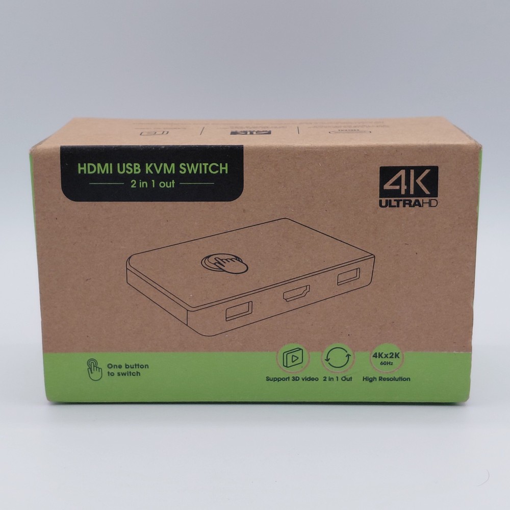 HDMI USB KVM Switch 2 Computers Share USB Device 2 In 1 Out