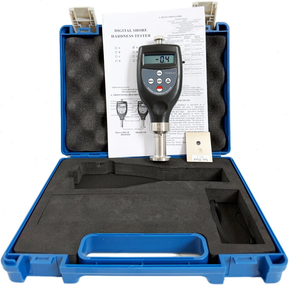 Shore AO Hardness Meter with Under-Voltage Alarm Function Above 90 DO Below 20 D