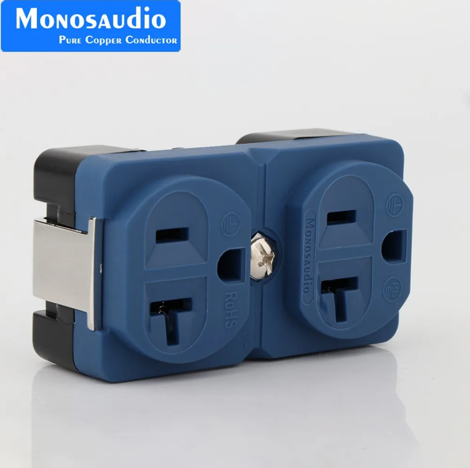 Monosaudio 20A Pure Copper Socket US Receptacles Wall Duplex Distributor Outlets
